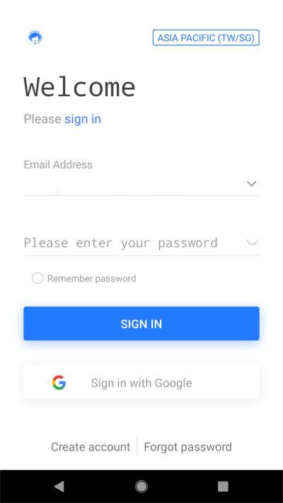 choose log in method